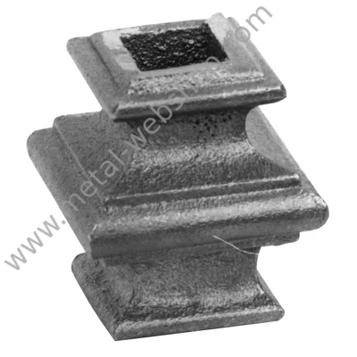 Öntvény pálcadísz, 12x12mm négyzetacélra, nem tűzihorganyozható (604)