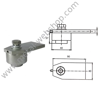 Csapágyas felső forgáspont, hegeszthető, állítható (450.2A)