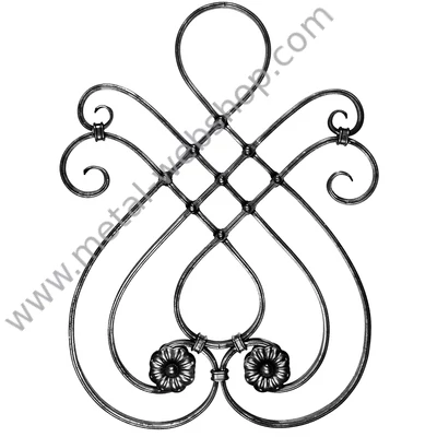 Klasszikus elem, díszrozettával mindkét oldalon, szegecselt (304)