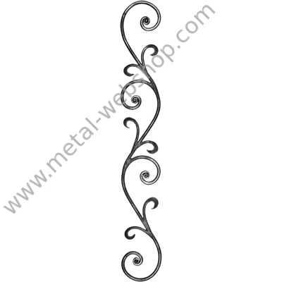 Kézi kovácsolt bordűr köracélból (184)