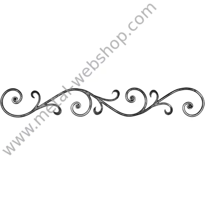 Kézi kovácsolt bordűr köracélból (184)