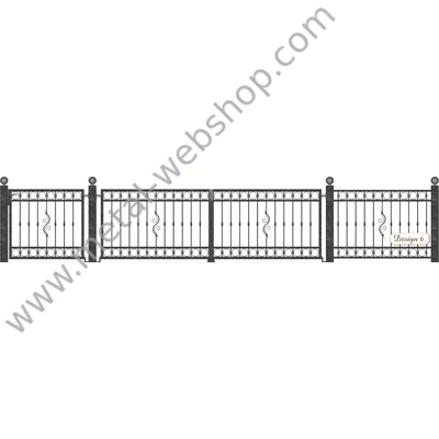VELENCE kovácsoltvas nagy-és kiskapu, kerítésmező