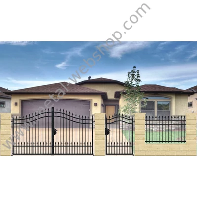 BÜKK kovácsoltvas nagy-és kiskapu, kerítésmező