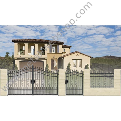 DUNA kovácsoltvas nagy-és kiskapu, kerítésmező