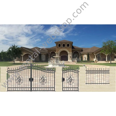 FERTŐD kovácsoltvas nagy-és kiskapu, kerítésmező