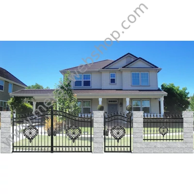 SZÉPASSZONY kovácsoltvas nagy-és kiskapu, kerítésmező