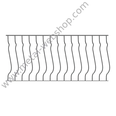 Klasszikus hasas pálca élmángorolt négyzetacélból (046/B)