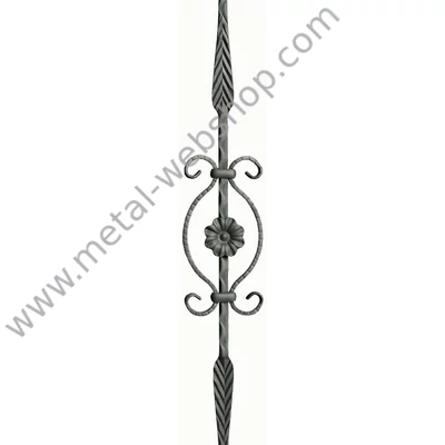 Kovácsolt elem szkálamintás laposacélból (536)