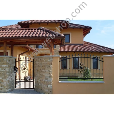 Klasszikus elem, szegecselt, élmángorolt, díszrozetta mindkét oldalon (016)