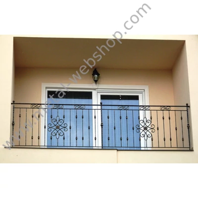 Klasszikus elem, szegecselt, élmángorolt, díszrozetta mindkét oldalon (016)