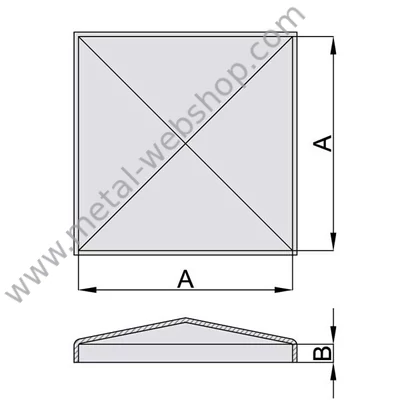 Zártszelvény kupak 100x100mm
